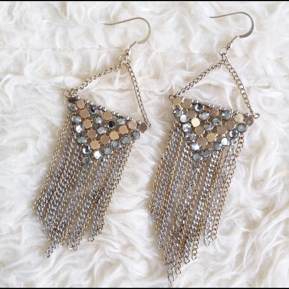 FREE GIFT!🎁 NEW Boho Dangle Earings Silver & Gold - Picture 4 of 9